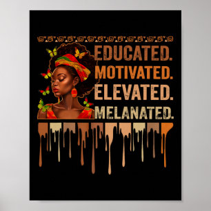 Schwarze Geschichte Afrikanische Königin Motiviert Poster