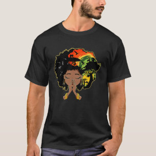 Schwarze Geschichte Afro Frau beten Gott Melanin K T-Shirt
