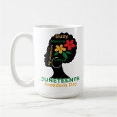 Schwarze Geschichte Afro-Frau Juneteenth-Ästhetik Kaffeetasse (Links)