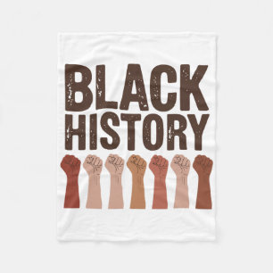 Schwarze Geschichte Afroamerikaner Stolz Afro Schw Fleecedecke