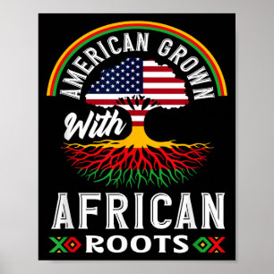 Schwarze Geschichte Amerikanisch Gewachsen Mit Afr Poster