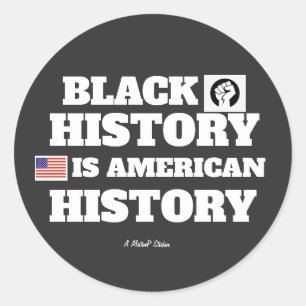 Schwarze Geschichte (Amerikanische Geschichte) - E Runder Aufkleber
