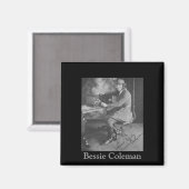 Schwarze Geschichte | Bild von Bessie Coleman Magnet (Vorderseite/Rückseite)