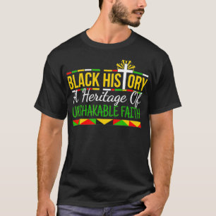 Schwarze Geschichte Christlich Christus Religious T-Shirt