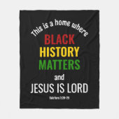 SCHWARZE GESCHICHTE CHRISTLICH FLEECEDECKE (Vorderseite)