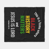 SCHWARZE GESCHICHTE CHRISTLICH FLEECEDECKE (Vorderseite (Horizontal))