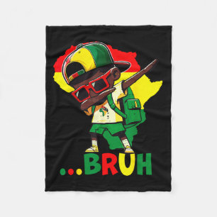 Schwarze Geschichte Dab Junger Bruh Afroamerikanis Fleecedecke