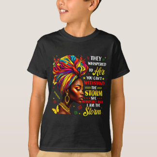 Schwarze Geschichte, die sie ihr zuflüsterten Mela T-Shirt