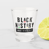 Schwarze Geschichte Drei Sechzig Fünf Retro 90er B Schnapsglas (Vorderseite)