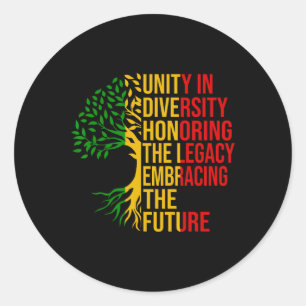 Schwarze Geschichte ehrt die Vergangenheit, die di Runder Aufkleber