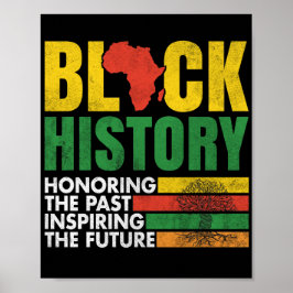 Schwarze Geschichte ehrt Vergangenheit Inspirieren Poster