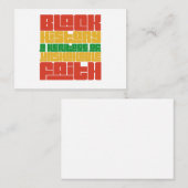 Schwarze Geschichte: Ein Erbe des unerschütterlich Mitteilungskarte (Vorne/Hinten)