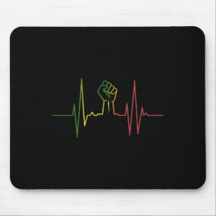 Schwarze Geschichte Eine schwarze Frau hört zu und Mousepad