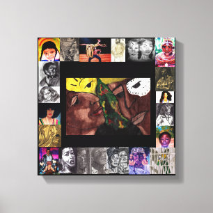 SCHWARZE GESCHICHTE FEIERN DER Leinwand DER MENSCH