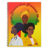 Schwarze Geschichte/Frau/Mädchen/Spirale-Foto-Note Notizblock (Vorderseite)