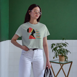 Schwarze Geschichte Frau Schöne Magie Print T - Sh T-Shirt