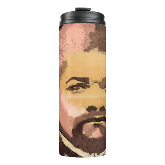 Schwarze Geschichte Frederick Douglass Gold Thermosbecher (Vorderseite)