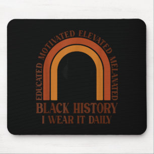 Schwarze Geschichte Gebildet Motiviert Erhöhter St Mousepad