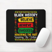 Schwarze Geschichte Glauben Erreichen Ehrung Verga Mousepad (Mit Mouse)