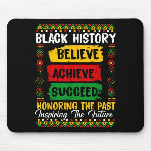 Schwarze Geschichte Glauben Erreichen Ehrung Verga Mousepad (Vorne)