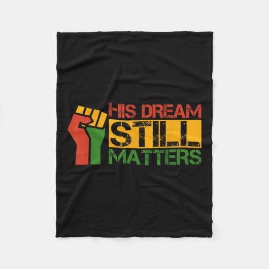 Schwarze Geschichte glauben erreicht Erfolg T-Shir Fleecedecke (Vorderseite)