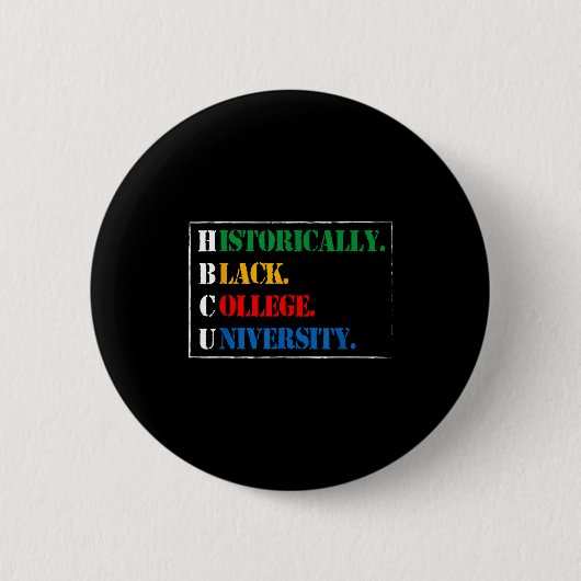 Schwarze Geschichte Hbcu Historisch Schwarze Hochs Button (Vorderseite)