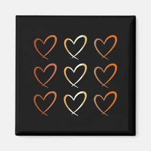 Schwarze Geschichte Herz Hauttöne Schwarzer Stolz  Magnet