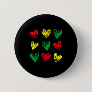 Schwarze Geschichte Herzen afroamerikanische Mädch Button