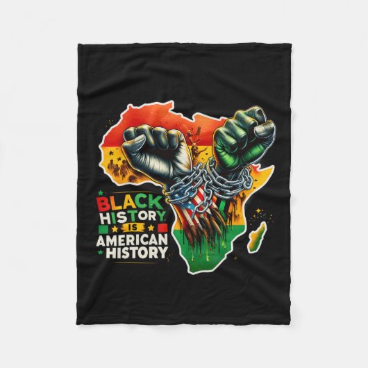 Schwarze Geschichte ist amerikanisch Fleecedecke (Vorderseite)