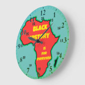 Schwarze Geschichte ist für alle Große Wanduhr (Winkel)