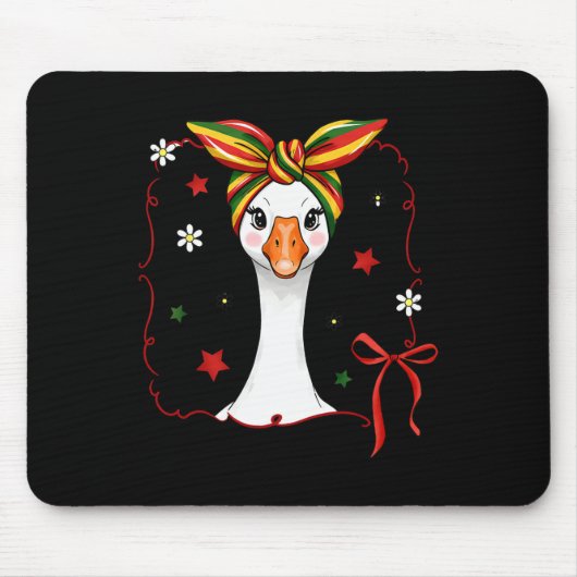 Schwarze Geschichte Juneteenth Gans Coquette Schle Mousepad (Vorne)