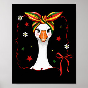 Schwarze Geschichte Juneteenth Gans Coquette Schle Poster