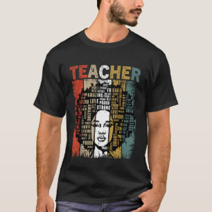Schwarze Geschichte Lehrerin Monat Melanin Afro Fr T-Shirt