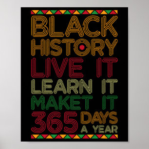 Schwarze Geschichte Live Lernen Mach es 365 Tage i Poster