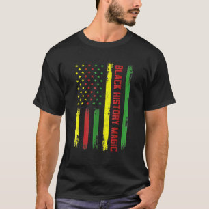 Schwarze Geschichte Magie Afrikanische Fahne für M T-Shirt