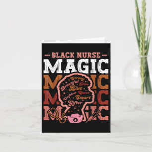 Schwarze Geschichte Magie Afro Girl Melanin Nursin Karte