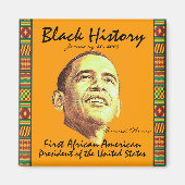 Schwarze Geschichte Magnet (Vorne)