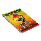 Schwarze Geschichte mit Afrika Karte und Erste auf Notizblock (Rechte Seite)