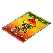 Schwarze Geschichte mit Afrika Karte und Erste auf Notizblock (Linke Seite)