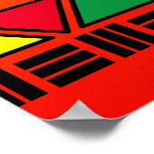 Schwarze Geschichte mit Afrika Karte und Erste auf Poster (Ecke)