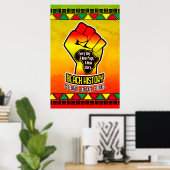 Schwarze Geschichte mit Afrika Karte und Erste auf Poster (Heimbüro)