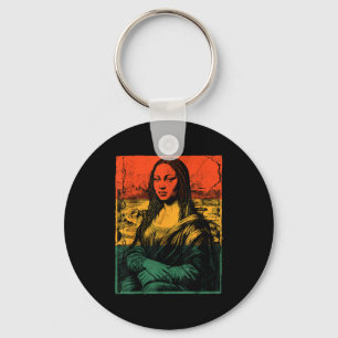 Schwarze Geschichte Mona Lisa Afro Frau Amerikanis Schlüsselanhänger