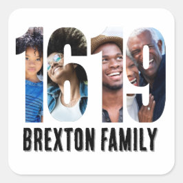 Schwarze Geschichte Monat 1691 Personalisierter Fo Quadratischer Aufkleber