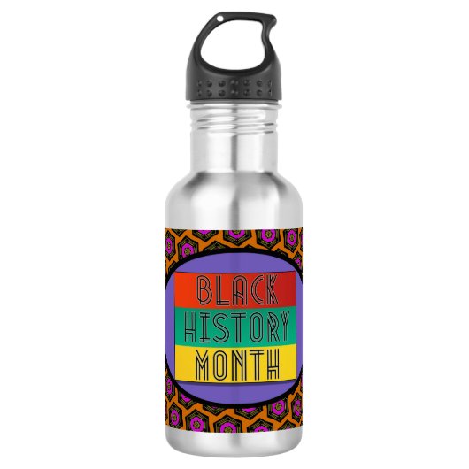 Schwarze Geschichte Monat 2021 Edelstahlflasche (Vorderseite)