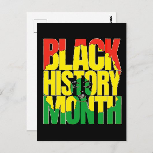 SCHWARZE GESCHICHTE MONAT 2024 POSTKARTE (Vorne/Hinten)