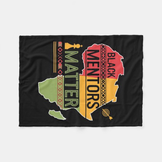 Schwarze Geschichte Monat 2025 Schwarze Mentoren P Fleecedecke (Vorderseite (Horizontal))