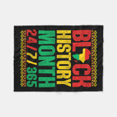 Schwarze Geschichte Monat 247365 Shirt Afrika für Fleecedecke (Vorderseite (Horizontal))