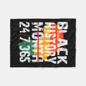 Schwarze Geschichte Monat 247365 Shirt Afrika für Fleecedecke (Vorderseite (Horizontal))