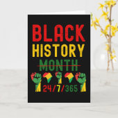 Schwarze Geschichte Monat 24/7/365 Gesamtes Jahr Karte (Gelbe Blume)