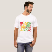 Schwarze Geschichte Monat 24/7/365, Schwarzer Stol T-Shirt (Vorne ganz)